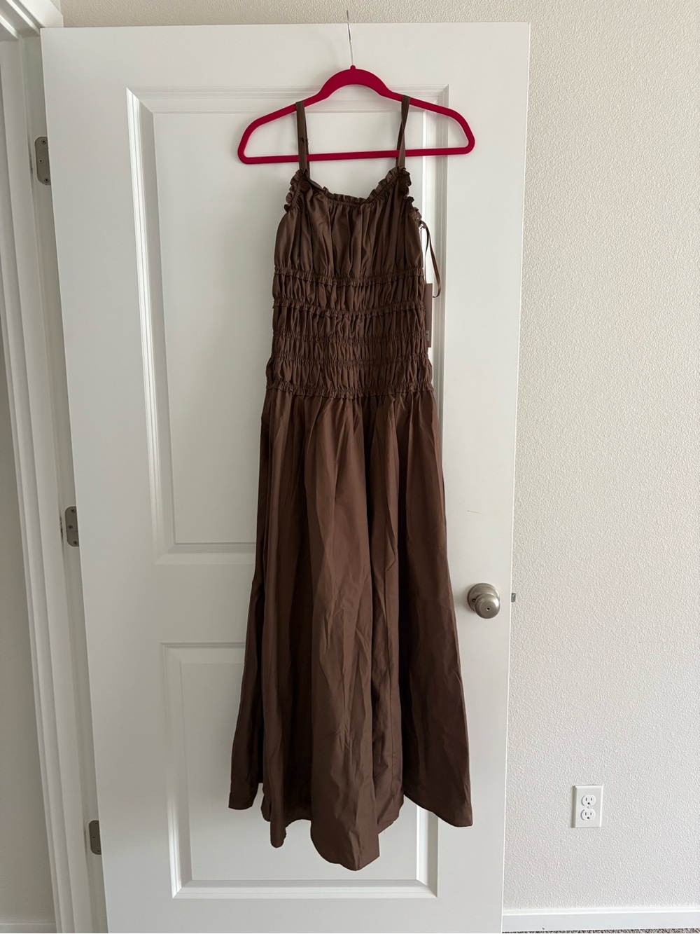 White Closet Smocked Maxi Dress